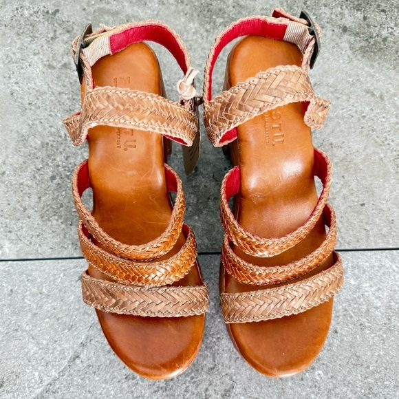 NEW Bed Stu Voicing Braided Leather Platform Sandals Size 8 - Picture 6 of 8